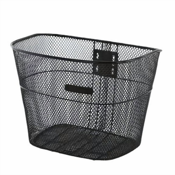 AQGT Bike Basket Thickened with Screw Sturdy Multifunctional Easy to Install Item Storage Metal Large Capacity Cycling Basket Student Bike Accessories