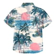 thumbnail image 7 of Ulanda Boys Hawaiian Shirt Short Sleeve Button Down Shirt Casual Floral Tropical Beach Shirts 6-14 Years (Light Blue, 7-8 Years), 7 of 7