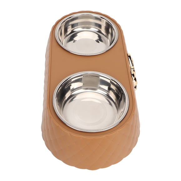 Tazones De Mascotas Dobles Cuencos De Acero Inoxidable Evitan Soporte De Decoración De Bownot Slip Para Gato De Pequeñas Mascotas Medianas