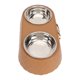 thumbnail image 1 of Tazones De Mascotas Dobles Cuencos De Acero Inoxidable Evitan Soporte De Decoración De Bownot Slip Para Gato De Pequeñas Mascotas Medianas, 1 of 7