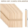 thumbnail image 2 of 600 pieces wooden popsicle sticks, wooden sticks for handicrafts Stirring wooden sticks for ice cream wooden stick sticks, wooden spatula wax wooden spatula DIY craft wood craft, 2 of 7