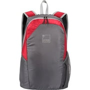 Lewis N. Clark Packable Daypack Backpack: Lightweight Backpack for Women + Men, Great for Hiking, Camping + Travel, Ditty Bag, 18in - Red/Gray