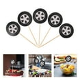 thumbnail image 4 of OFFIGAM 20pcs Racing Wheel Cake Topper Tyre Dessert Cupcake Topper Inserts Racing Theme Party Decorations For Baby Shower Birthday Party Racing Car Party Favor Supplies, 4 of 10