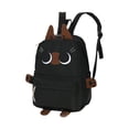 thumbnail image 3 of Mochila escolar ligera y bonita para viajes, ideal para cumpleaños y senderismo. Negro, 3 of 9