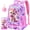 Cat Pink, variant on 2-in-1 Unicorn Backpack for Girls,17" Elementary Kids Backpack Preschool School Bookbags and Lunch Box