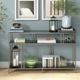 thumbnail image 4 of Evelyn&Zoe Gunmetal Gray Console Table, Black, 4 of 10
