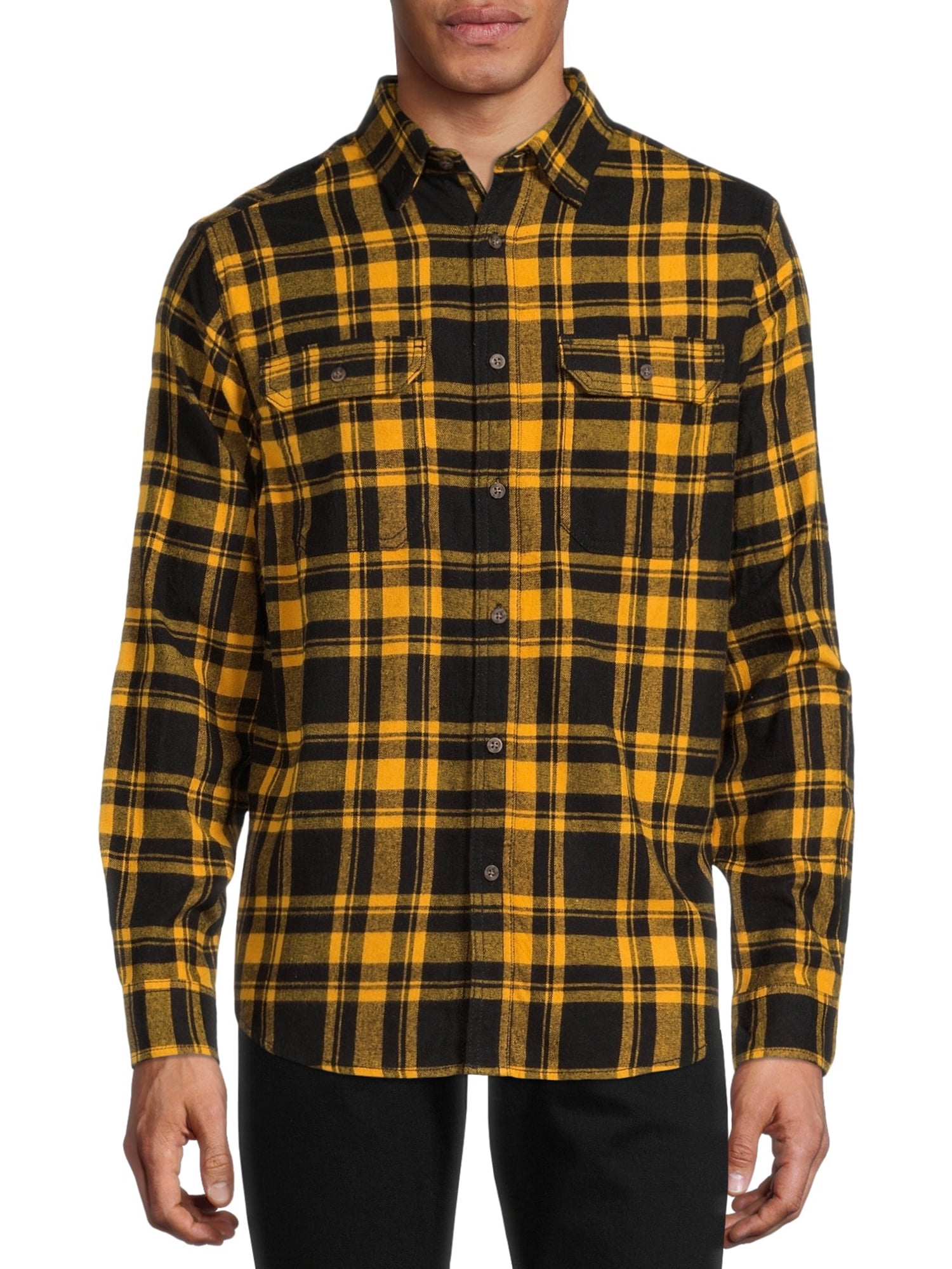 GEORGE Plaid Cotton Viscose Button-Up 