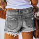 thumbnail image 4 of MKLEKYY Pijama Corto De Mezclilla Para Mujer, Pantalones Cortos Vaqueros Sexys Informales Para Mujer, Pantalones Con Bolsillos Inferiores A La Moda Con Agujeros Para Mujer, 4 of 4
