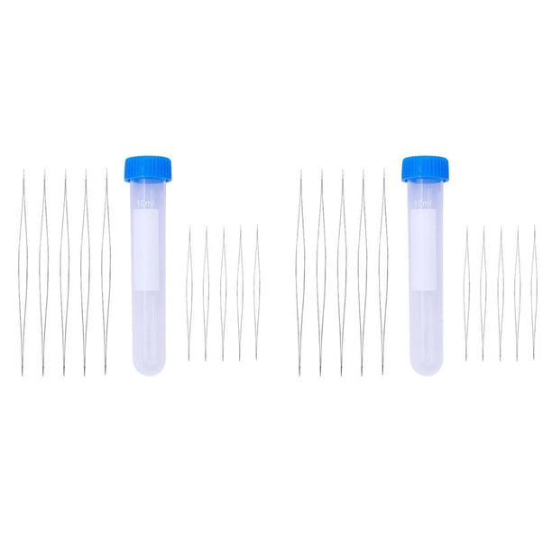 Agujas de Plegables de Gran Ojo Hugo Aguja para Rebordear de Acero Inoxidable 20 Piezas