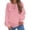 Pink, variant on Fashion Casual Women's Warm Sweatshirt Long Sleeve O Neck Soft Printed Shirt Ladies Winter Sweatshirts Tops Warm up Women