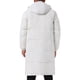 thumbnail image 3 of Abrigo acolchado con diseño de rombos INSPIRE CHIC para hombre, chaqueta larga de invierno con capucha desmontable y cierre completo, color blanco, 3 of 6