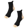 thumbnail image 3 of Trendy Black Warm Socks for Wearing Comfortable Breathable Nylon Spandex Size Medium, 3 of 3