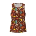 thumbnail image 4 of Fotbe Retro Coffee Pattern Men's Quick Dry Workout Tank Top Gym Muscle Tee Fitness Bodybuilding Sleeveless T Shirt Breathable Workout Shirt-Medium, 4 of 9
