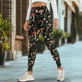 thumbnail image 4 of Renewold Mushroom Daisy Leaf Yoga Pants with Pockets for Women High Waisted Workout Yoga Pants Tummy Control Buttery Soft Compression Pants Sportswear Non See-Through, M, 4 of 8