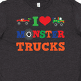 thumbnail image 4 of Inktastic I Love Monster Trucks Youth T-Shirt, 4 of 5