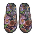 thumbnail image 1 of Balery Vintage Floral Pantuflas de Casa de Felpa Silenciosas con Diseño Estampado, Zapatillas Cómodas Antideslizantes de Algodón para Interior-Large, 1 of 8