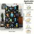 thumbnail image 4 of Cozy Cartoon Robot Flannel Throw Blanket - Soft, Warm & Allergy-Friendly for Couch, Bed, Office, and Travel - Machine Washable, Multi-Season Comfort, Perfect Halloween & Christmas Gift Idea, 4 of 5