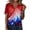 Sky Blue, variant on MEICHEN Lidies' Patriotic Tops Summer Printed Short Sleeve Blouses America 250th Anniversary Graphic Tees Casual V Neck T Shirt