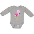 thumbnail image 3 of Inktastic Cute Flamingo, Baby Flamingo, Pink Flamingo, Bird Girls Long Sleeve Baby Bodysuit, 3 of 5