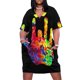 thumbnail image 1 of Vestido de bolsillo suelto con efecto tie-dye Hand VIII, elegantes vestidos de mujer en oferta, ropa de mujer, vestidos para ocasiones especiales, 1 of 7