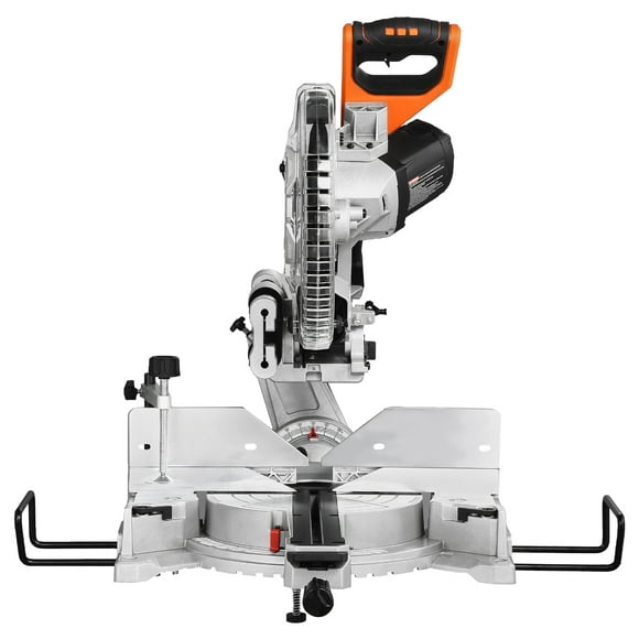 KFFKFF Sliding Compound Miter Saw, 12-Inch Blade, 15 Amp Motor, 60-Tooth, Corded Double Bevel Sliding Miter Saw, LED Precision Alignment, Angle Adjustable