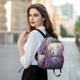 thumbnail image 6 of Bird Flowers Floral Purple Travel Laptop Backpack Casual Daypack Lightweight Bookbag Compartment for Business, 6 of 7