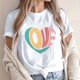 thumbnail image 5 of Camisetas de Manga Corta para Mujeres, Camiseta de Cuello Redondo Impresa de Moda, Primavera Y Verano Casual, 5 of 8
