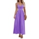 thumbnail image 1 of Vestido largo CUPSHE con cuello en V torcido sin mangas y recorte morado, 1 of 7