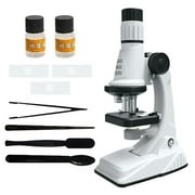 Microscope for Beginners - 200X to 1000X with LED, Metal Base, and Specimen Kit for Student Science Discovery