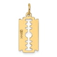thumbnail image 4 of 14k Yellow Gold Polished Razor Blade Charm Pendant, 4 of 4