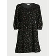 thumbnail image 6 of Time and Tru Women's Corduroy Dress with 3/4-Length Sleeves, Sizes XS-XXXL, 6 of 6