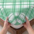 thumbnail image 3 of Cal.King Size Fitted Sheet Set - Green Plaid 3 Piece Bedding Sets 16" Deep Pocket Fitted Sheet with 2 Pillowcases, White Stripes Modern Grids Geometric Brushed Microfiber Hotel Luxury Bed Sheets, 3 of 9