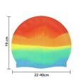 thumbnail image 4 of Suministros para piscinas de jardín Swim Cap Kids (1 Pack), Durable Waterproof Swimming Cap for Girls Boys Teens Toddler, Comfortable Fit for Long Hair and Short Hair Zhivalor 221410-3, 4 of 4