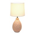 thumbnail image 3 of Lampe de table ovale en céramique de stuc texturé à motifs simples, 3 of 4