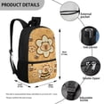 thumbnail image 5 of Binienty Cute Capybara Bee Print 17 Inch Kids School Backpack, Water Resistant Bookbag with Laptop Sleeve, Side Mesh Pockets for Elementary Primary School Students Daily Use, 5 of 6
