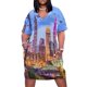 thumbnail image 2 of CLE skyline-vestido holgado de neón con bolsillos para mujer vestidos para ocasis oficiales vestidos de fiesta para mujer, 2 of 7