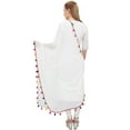 thumbnail image 3 of Phagun Women's Designer Chiffon Dupatta Ethnic Chunni Wrap Long Stole-White, 3 of 3