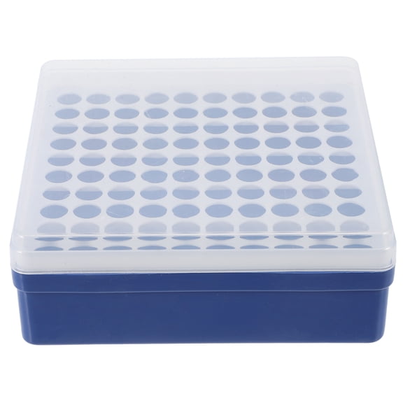 unbranded Test Tubes Holder Sampling Tube Storage Box Reusable Testing Tube Organizer Laboratory Test Tube Case(100 Holes)