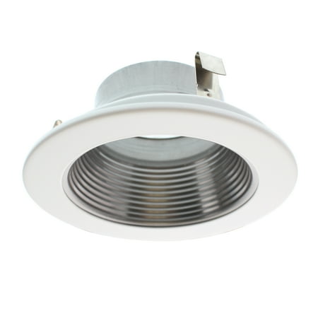 

Elco Lighting EL993NW Recessed Phenolic Trim Nickel Baffle 4-Inch White Trim