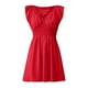 thumbnail image 3 of WILLBEST Vestidos Primavera/Verano Nuevo Vestido De Playa Plisado Con Cuello En V Y Mangas Cortas, 3 of 3