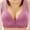 Purple, variant on Voncos Plus Size Bras No Wire Solid One-Piece Bra Front Closure Everyday Bras for Women Brown Bra Size S