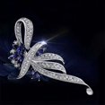 thumbnail image 4 of Broche de cristal elegante estilo vintage broche de flores para mujeres, niñas, broche de diamantes de imitación de cristal azul para mujeres, 4 of 5