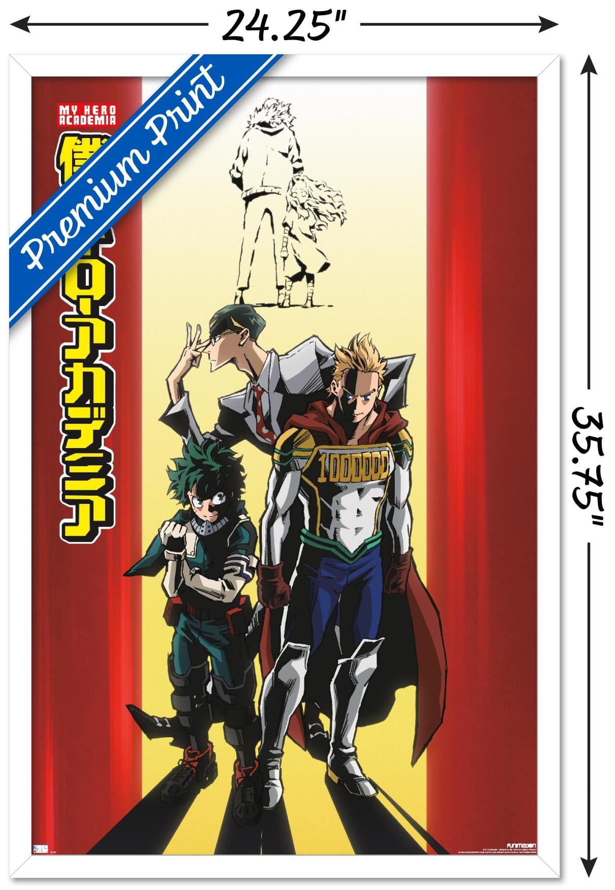 Trends International My Hero Academia: Season 4 - Key Art Framed Wall  Poster Prints Black Framed Version 14.725 x 22.375