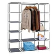 thumbnail image 3 of Ktaxon 69 inches Closet Organizer Wardrobe Portable Clothes shelves for Bedroom Living Room, Gray, 3 of 7