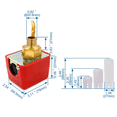 thumbnail image 3 of Interruptor de Control de Flujo de -15 1/2 Pulgada 250 V CA SPDT de Refrigeración por Agua Interruptor de Flujo de Agua Tipo Hoja de Flujo, 3 of 3