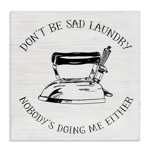 Stupell Industries Rustic Lodge Sassy Vintage Laundry Phrase Canvas Art, 17 x 17, by Lil' Rue