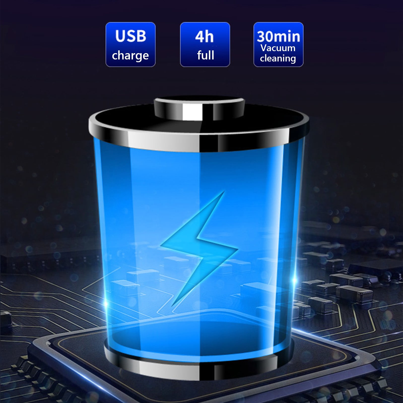 ZFYXGS 4 In 1 Wireless High-power Vacuum Cleaner Wet And Dry Haipa Car Vacuum Cleaner Pump Digital Display