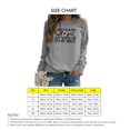 thumbnail image 5 of Sudadera de Mujer con Cuello Redondo y Manga Larga con Estampado de Letras, Jersey Informal de Moda para Mujer, Top para Trabajo Diario, Viajes, Gris (Fuente Negra) XL, 5 of 5