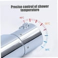 thumbnail image 4 of Mezclador termostático de ducha, manijas de control termostático, 1 par de perillas termostáticas para mezclador de ducha, ducha con acabado cromado, 4 of 5
