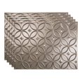thumbnail image 2 of FASÃ„DE Rings Decorative Vinyl 18in x 24in Backsplash Panel in Brushed Nickel (5 Pack), 2 of 15